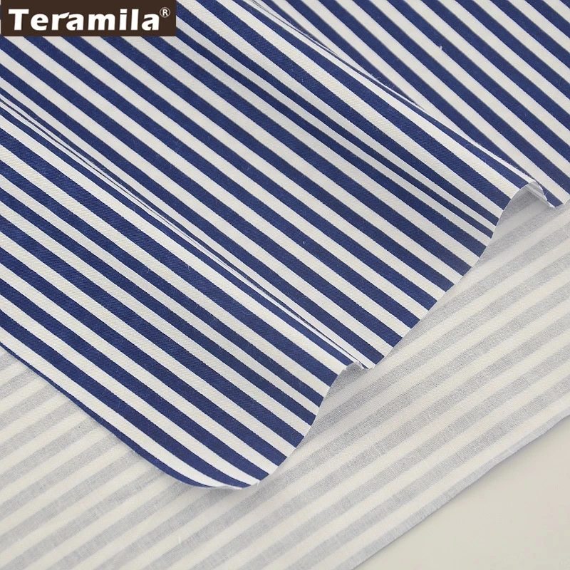 Большие черно-белые полоски Teramila 100% хлопковая ткань новая с напечатанным