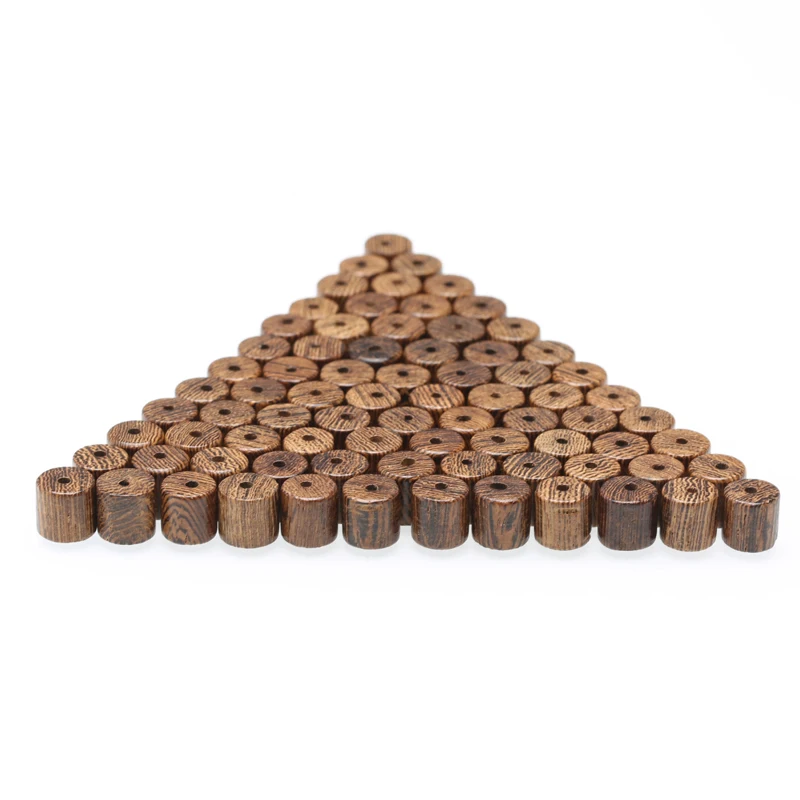 Деревянные бусины в форме бочонка россыпью для изготовления ювелирных изделий