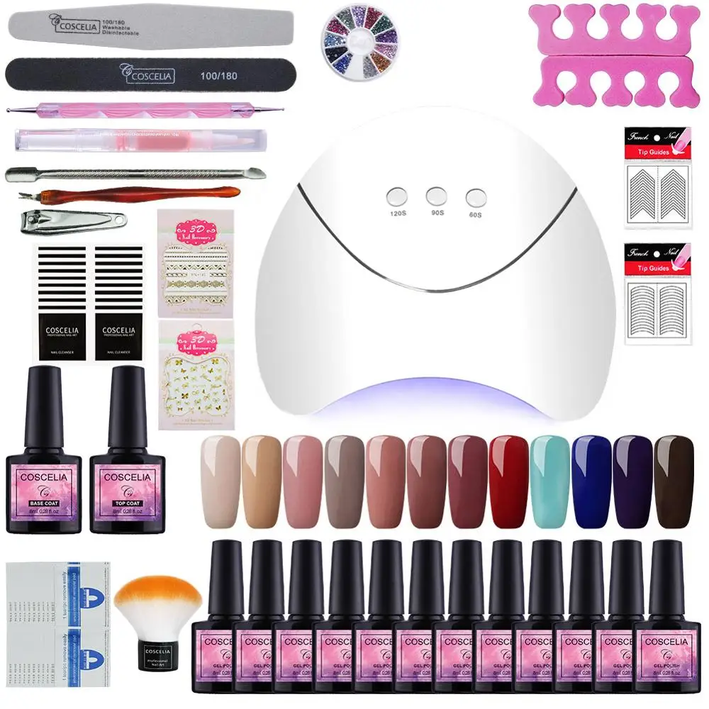 36 Вт УФ светодиодный набор гелевых ламп для ногтей маникюрный гель лаков