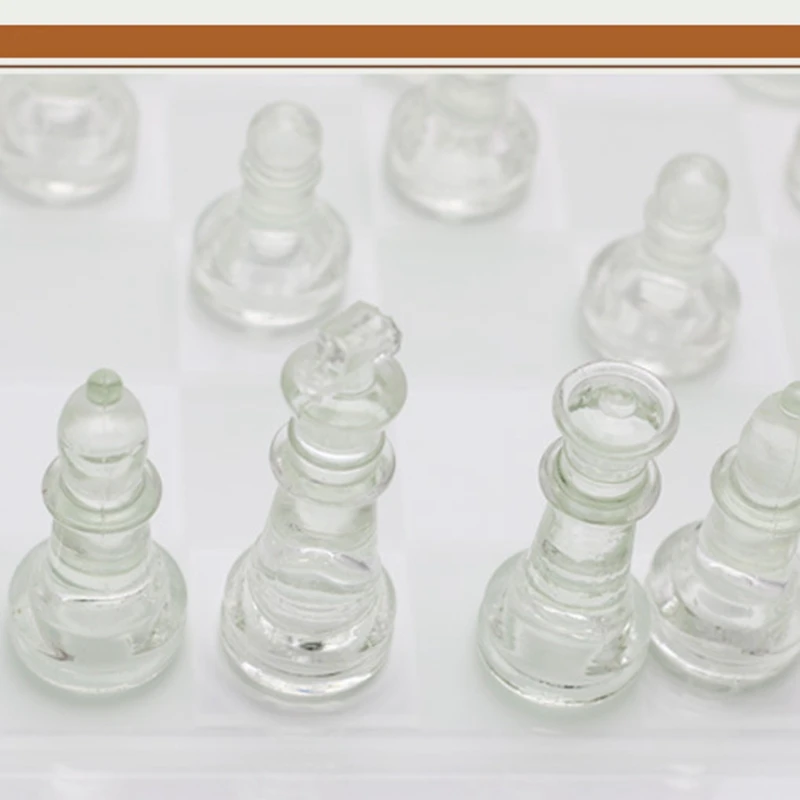 

Glass Chess Set Durable Build Fully Functional Chess Set for Adults