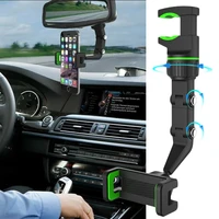 car phone holder rearview mirror mount 360 rotatable hidden navigation hanging bracket multifunctional stand for iphone 13