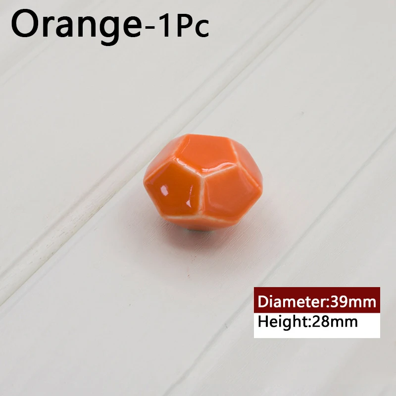 

Creative Ceramic Cabinet Knobs Diamond Shape Drawer Pull Handles Furniture Knobs Candy colors Closet Cupboard Door Handle