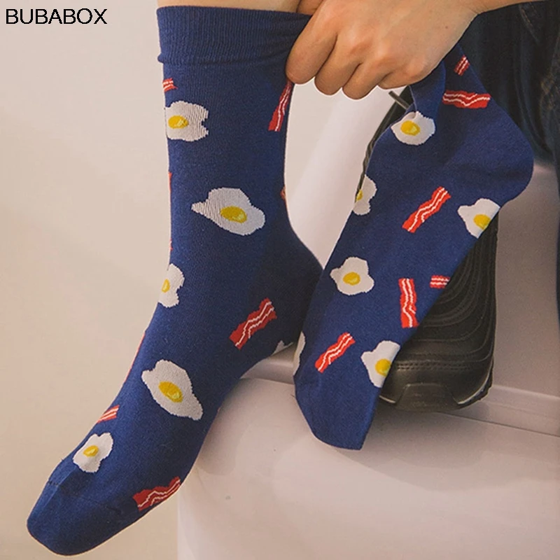 Мужские сумасшедший счастливый носки банан яйцо сосиска еда фанки пиво новинка