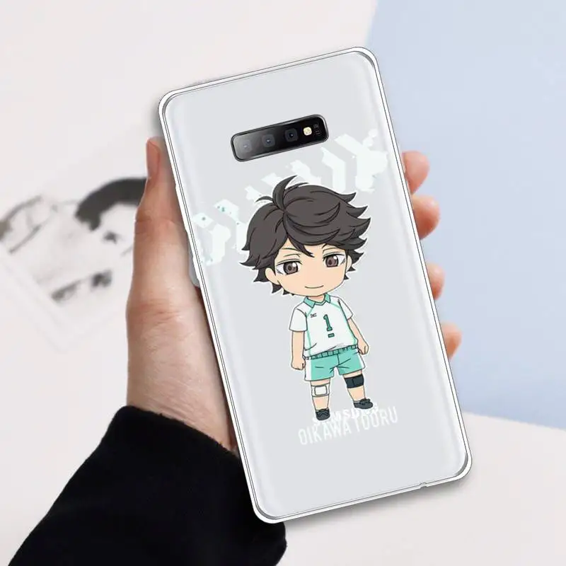 

Haikyuu Oikawa volleyball anime Phone Case Transparent For Samsung Galaxy S A 5 7 8 9 2015 20 edge plus 10 e lite 2019