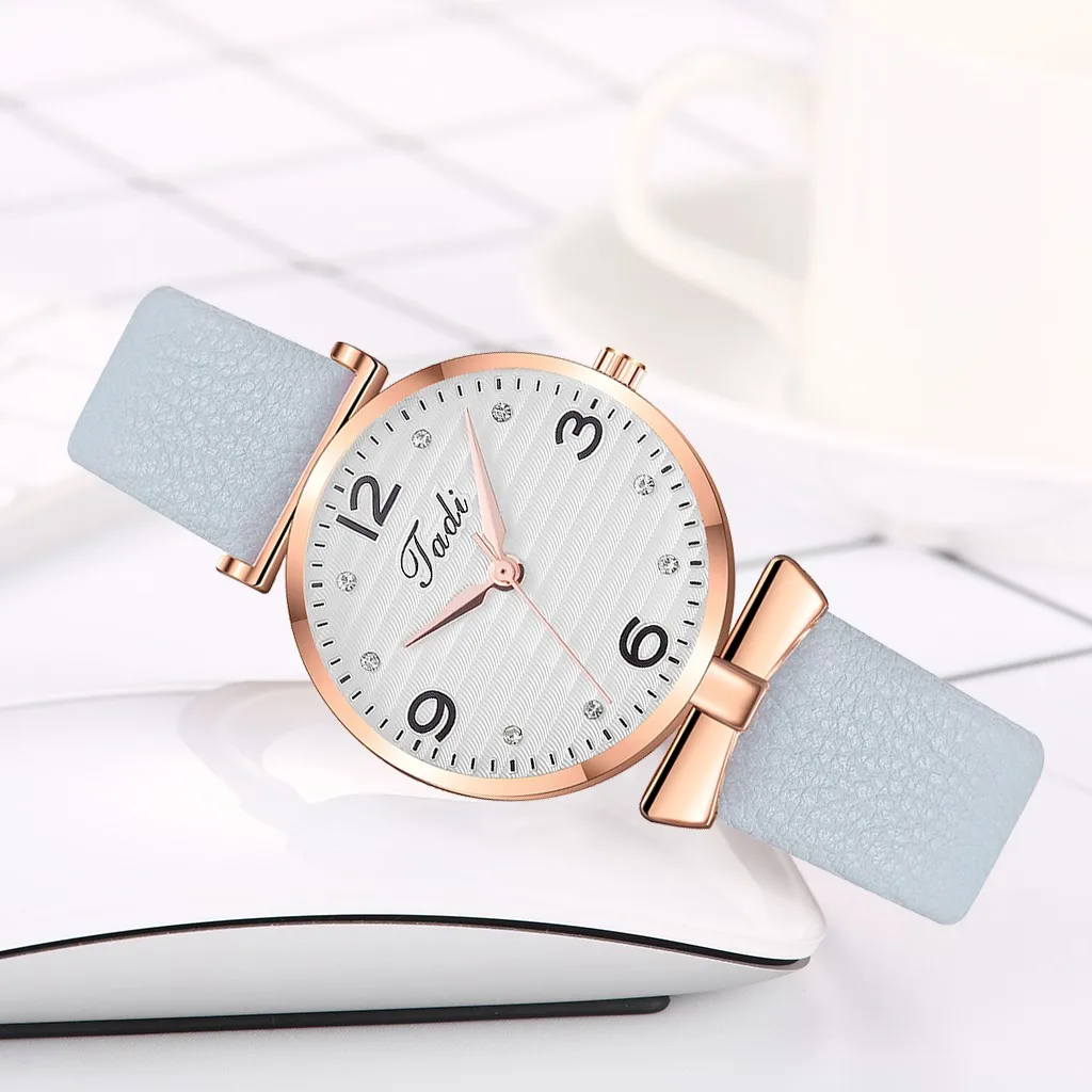 Женские наручные часы Tadi Гладкий минималистичный Календарь кожаный сетчатый