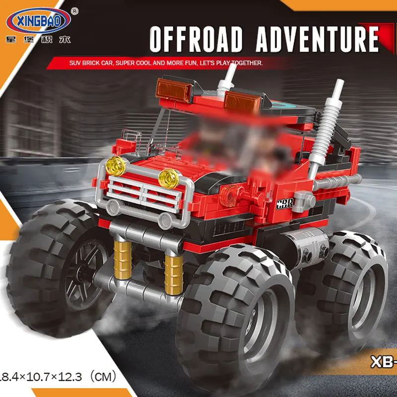 

XingBao 03025 Car Series The super big foot car Set Building Blocks Bricks For Kids Educational Funny Kids Birthday Gifts Model