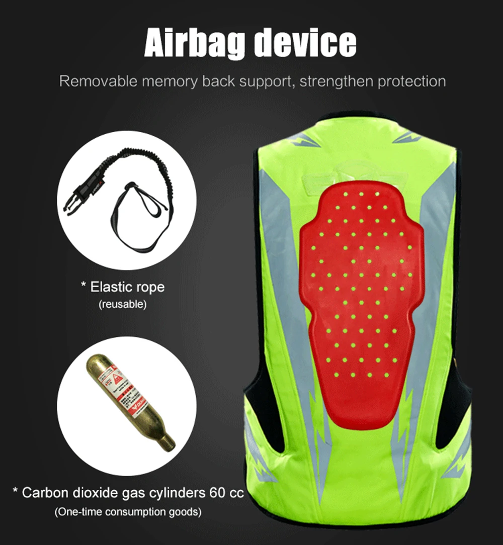 Жилет для системы безопасности мотоцикла мотоциклетная подушка светоотражающий