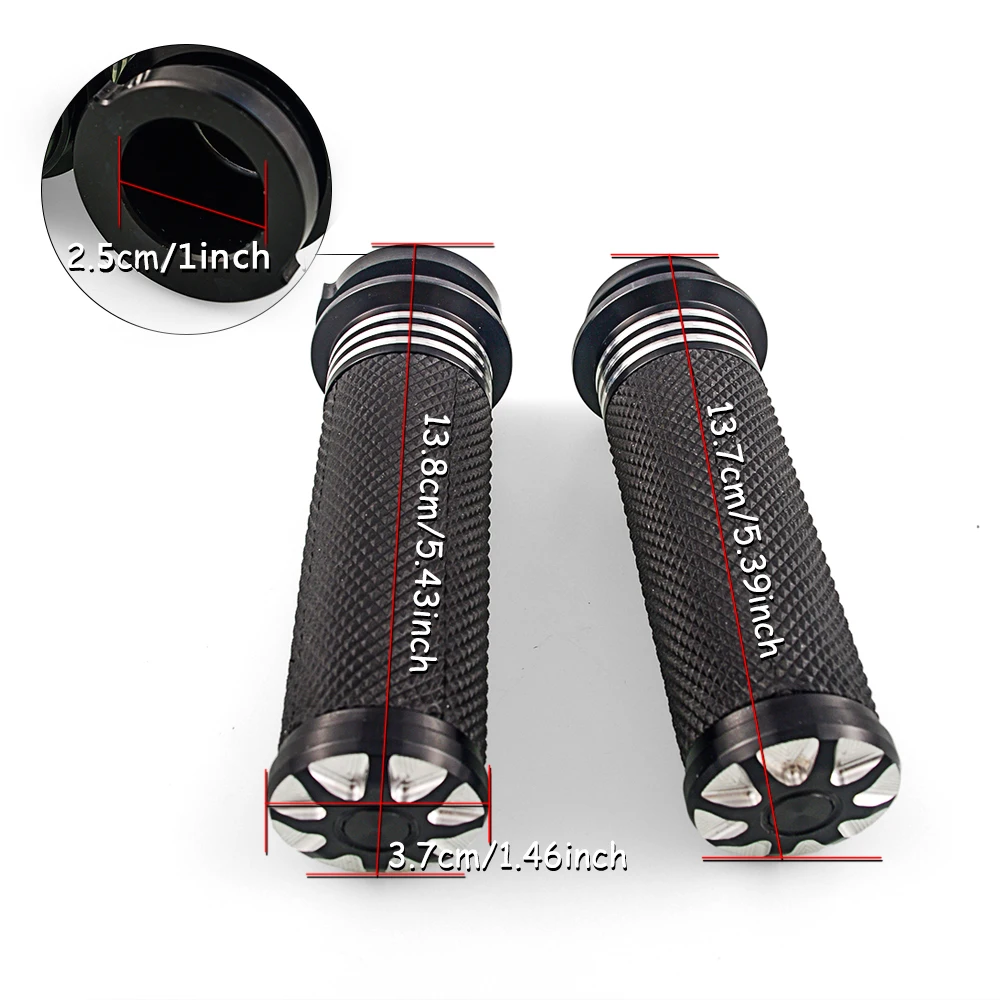Motorcycle Black Electric 1&quot Burst Handle Grips For Harley Softail Slim Touring FLHX Sportster Dyna throttle | Автомобили и