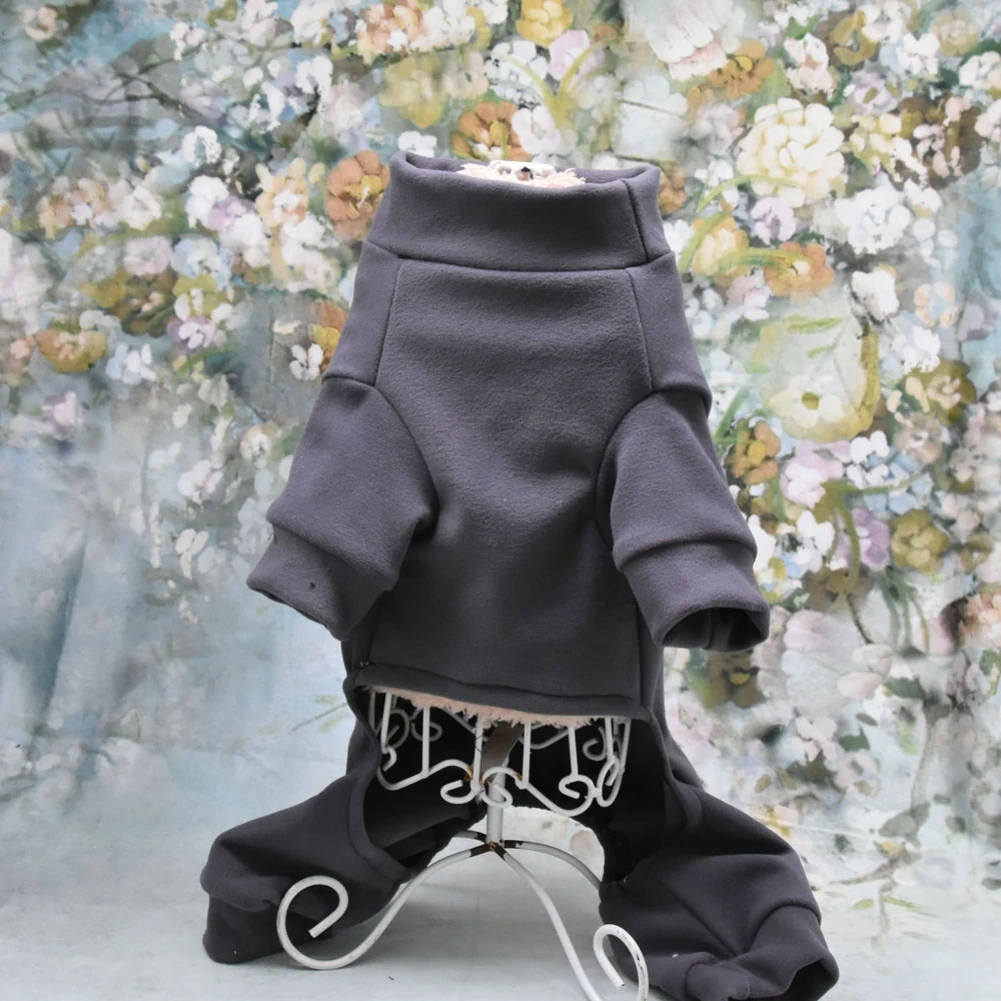 Зимняя одежда для собак теплые комбинезоны свитер с высоким воротом маленьких