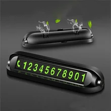 Car Temporary Parking Card Phone Number Plate Telephone Number Park Stop with Air Freshener Hidden Luminous Automobile Sticker