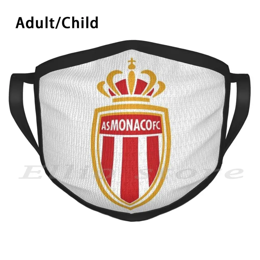 

As Monaco Euro Leagues Reusable Mask Scarf Mask As Monaco France Soccer Football Euro Leagues
