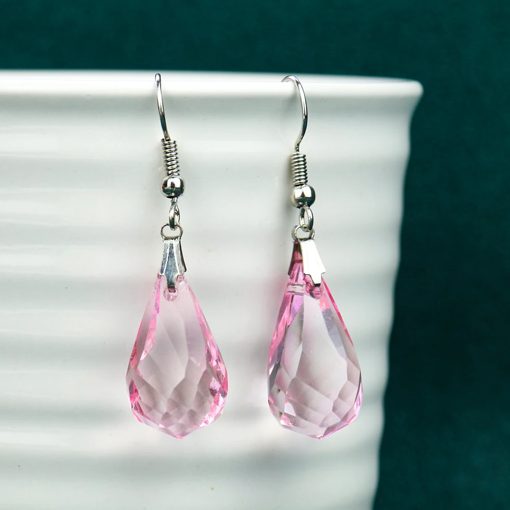 Роскошные серьги-подвески из искусственного стекла цвета AB Висячие кварцевые