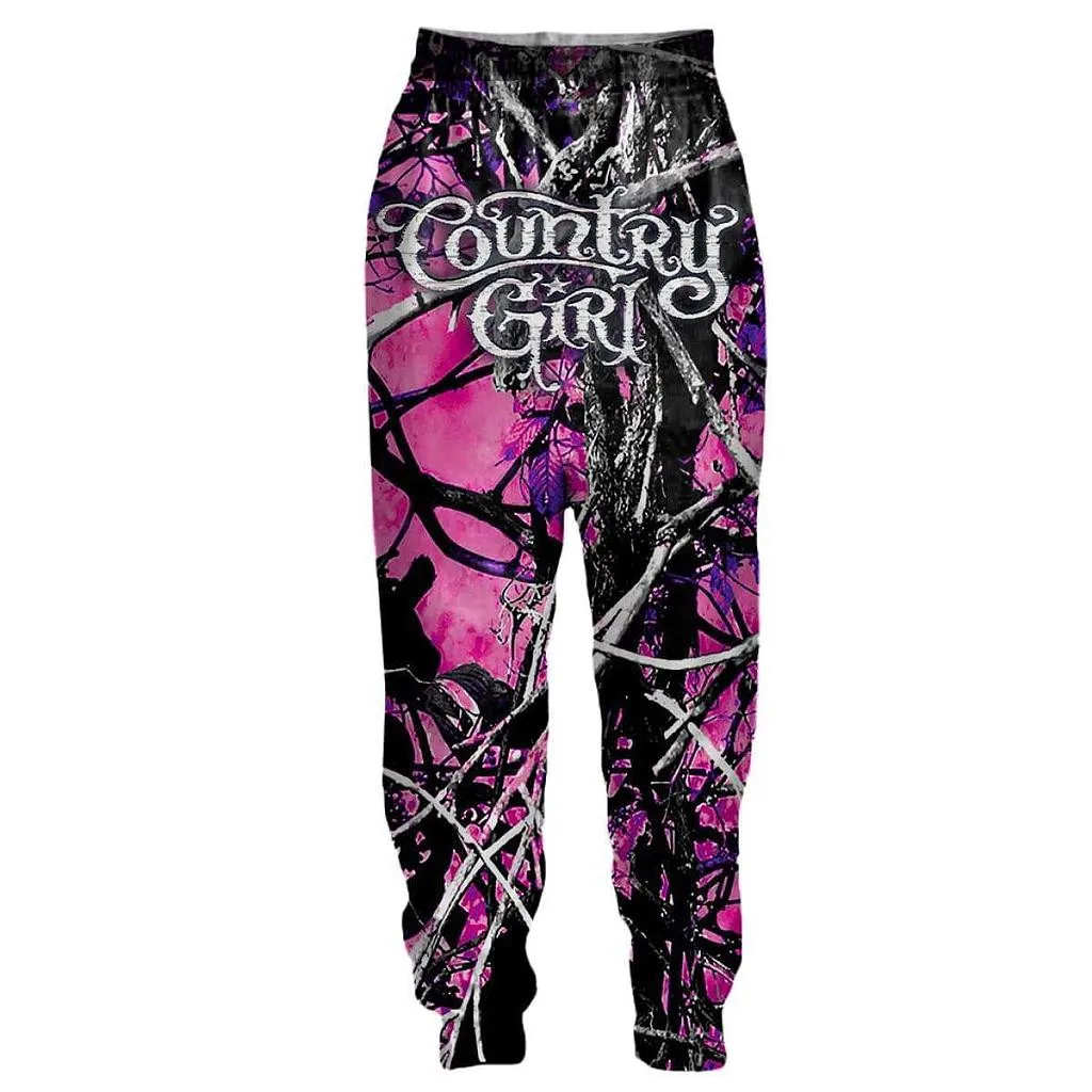 Country Girl Camo 3D All Over Print Sweatpants Harajuku Fashion Unisex Trousers Hip Hop Casual Joggers Pants country girl