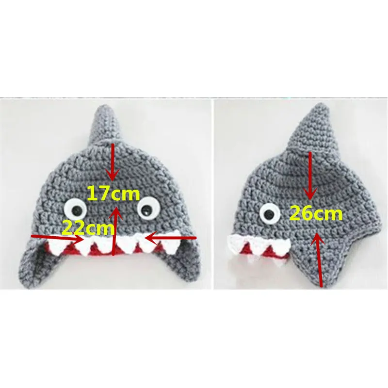 Осенне-зимняя детская необычная шапка Акула милые крутые шапки для мальчиков и