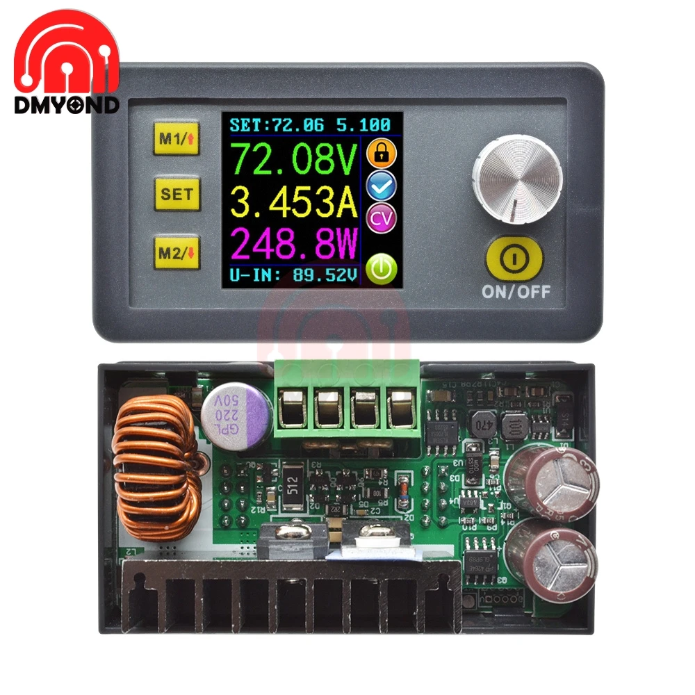 

New DC DC DP50V5A CNC Power Supply Buck Converter Module Adjustable Regulated Power Supply Voltmeter Ammeter CNC Color Screen