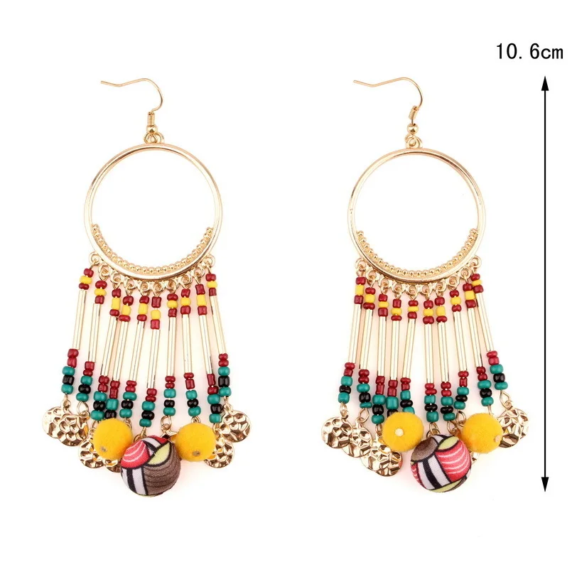 Florosy золото Цвет Металл ватным тампоном кулон Висячие серьги для Для женщин ful