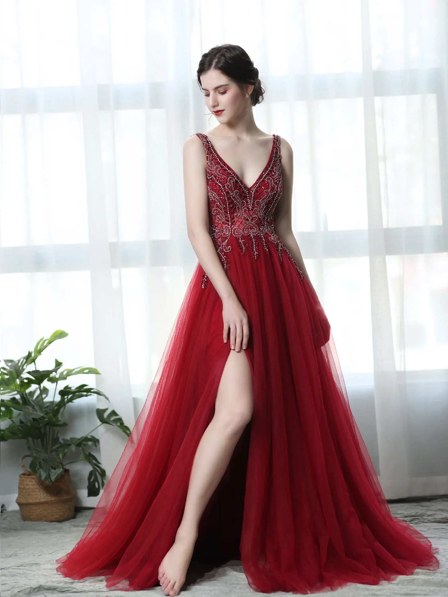 

MNGRL New Simple Wedding Dress Backless Sleeveless Design Chiffon Lace Bride Dresses Princess Dress Plus Size Tailor-made