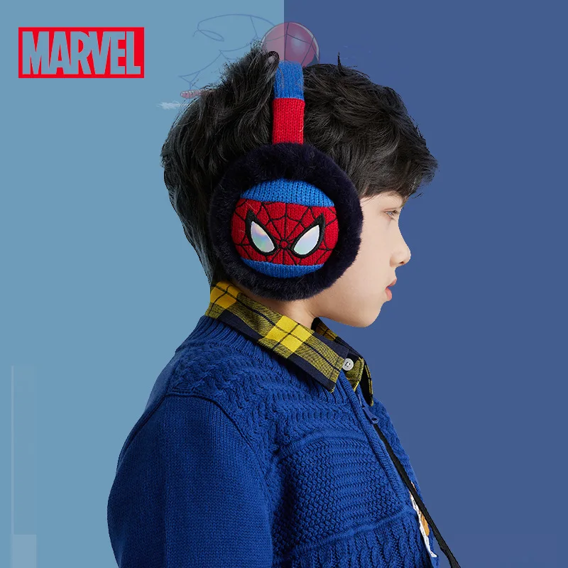 

Marvel Spiderman iron Man Super hero kids winter Earmuffs Baby Girls Boys Earmuffs Cartoon Captain America Warm Earmuffs