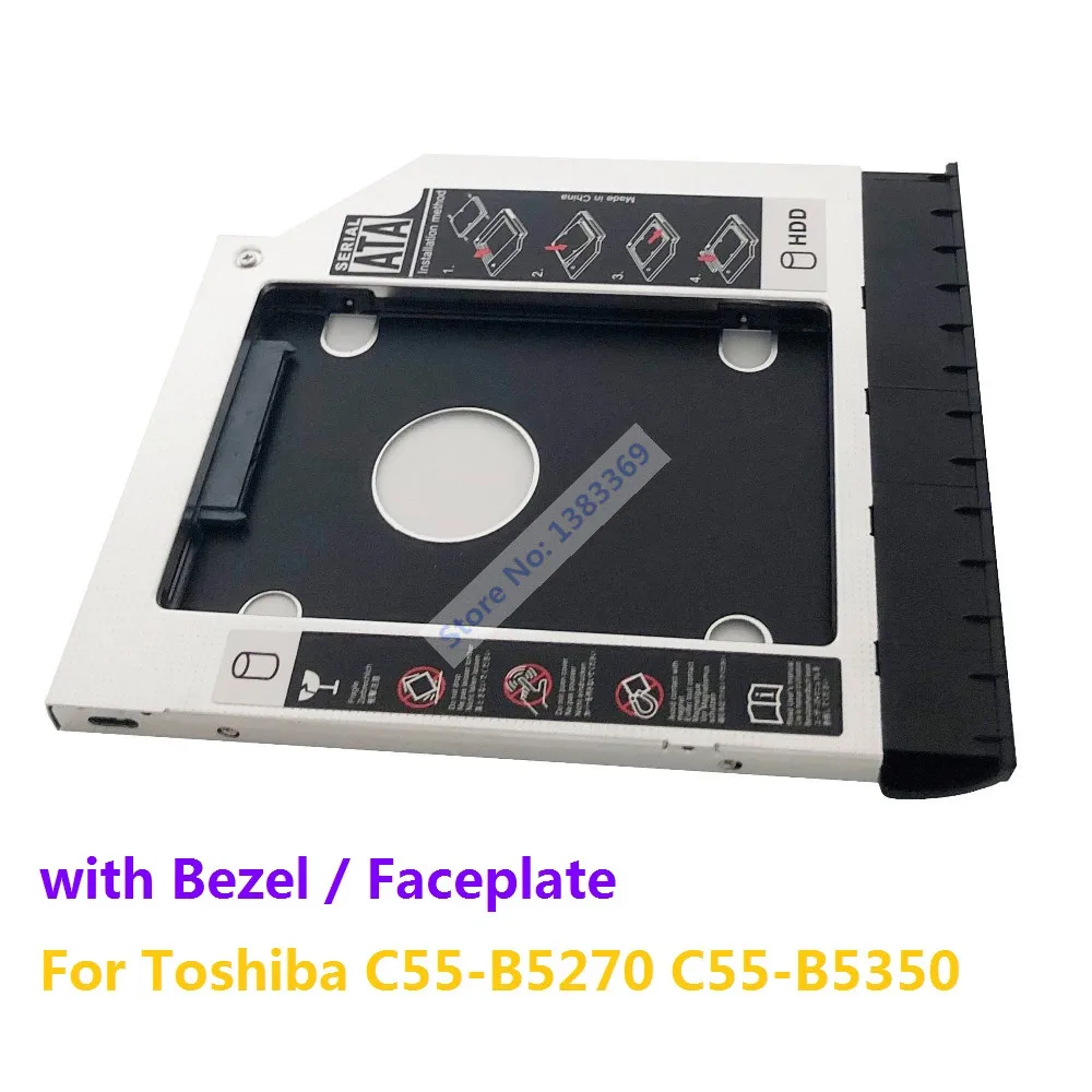 SATA 2nd жесткий диск SSD HDD модуль Caddy адаптер для ноутбука Toshiba C55-B5270 C55-B5350 CD-ROM DVD с