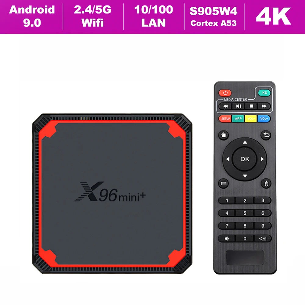 Новая ТВ-приставка X96 Mini Plus Android 9 0 Amlogic S905W4 Quad Core A53 Dual Wifi H.265 4K 30fps | Электроника