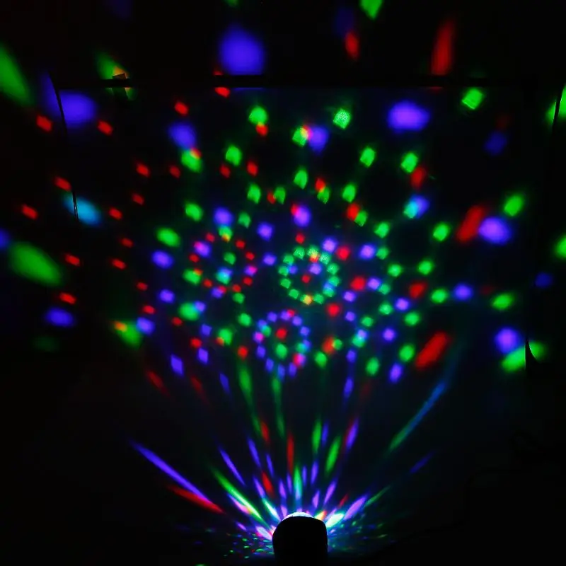 

Mini LED Stage Light Sound Actived Multicolor Disco Ball Magic Effect Lamp 3W USB