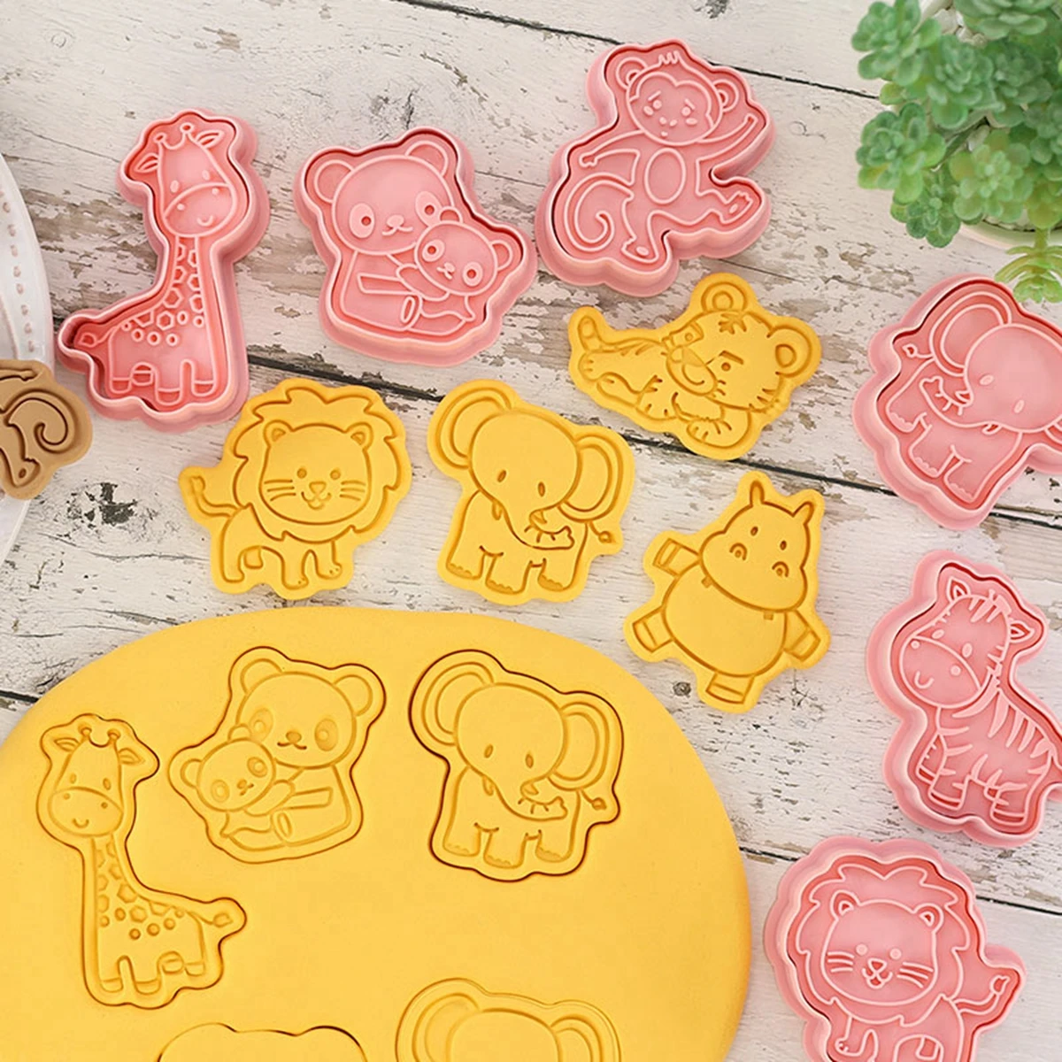 Jungle Safari Animal Cookie Cutter Mold DIY Cake Tools Jungle Birthday Party Decoration Kids Safari Party Supplies Baby Shower