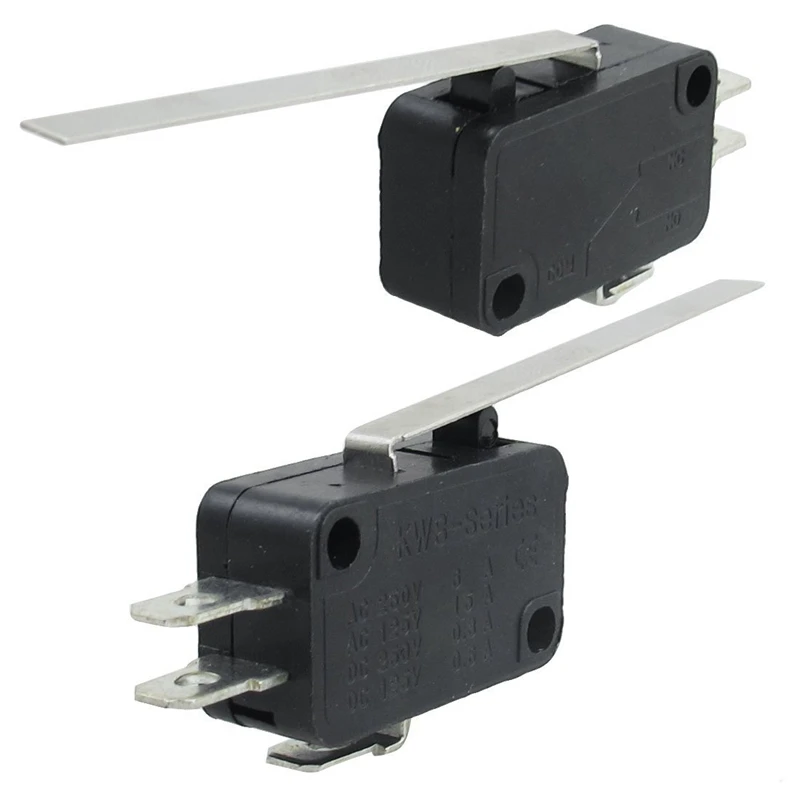 

Long Straight Hinge Lever 3 Pins Basic NO NC Momentary Micro Switch 2 Pcs