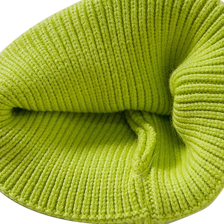 Детская Вязаная Шапка-бини на осень и зиму однотонная шерстяная шапка для