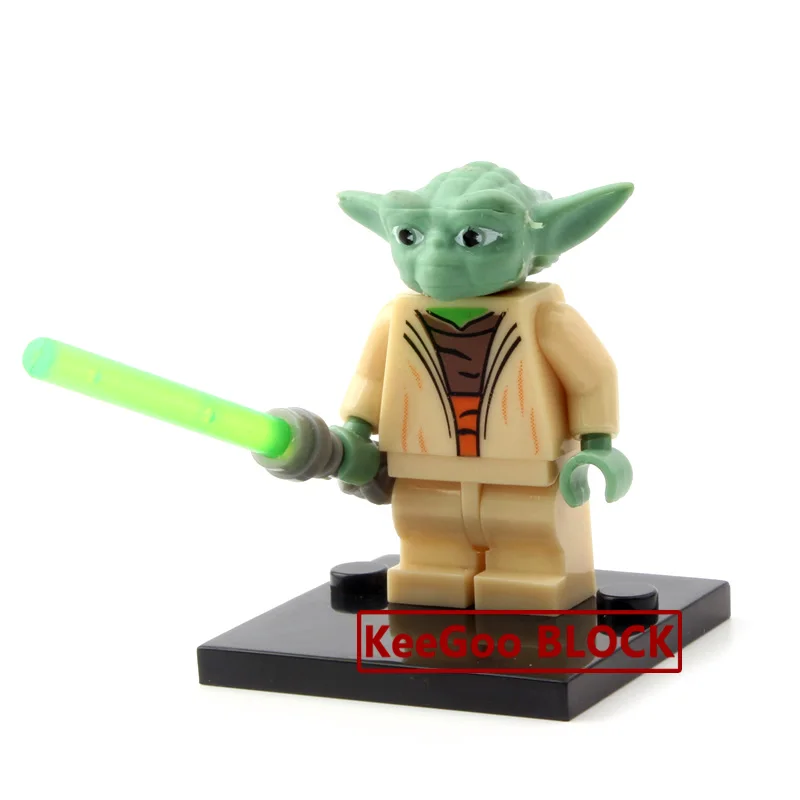 Белый Фигурки из Звездных Войн Leia Han Solo Yoda Luke Sith Lord Darth Vader Maul Revan Dooku Sidious, строительные блоки, кирпичи, игрушки - Цвет: Белый
