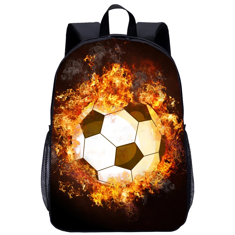 Вместительный рюкзак для детей и мальчиков школьный ранец с рисунком пламени