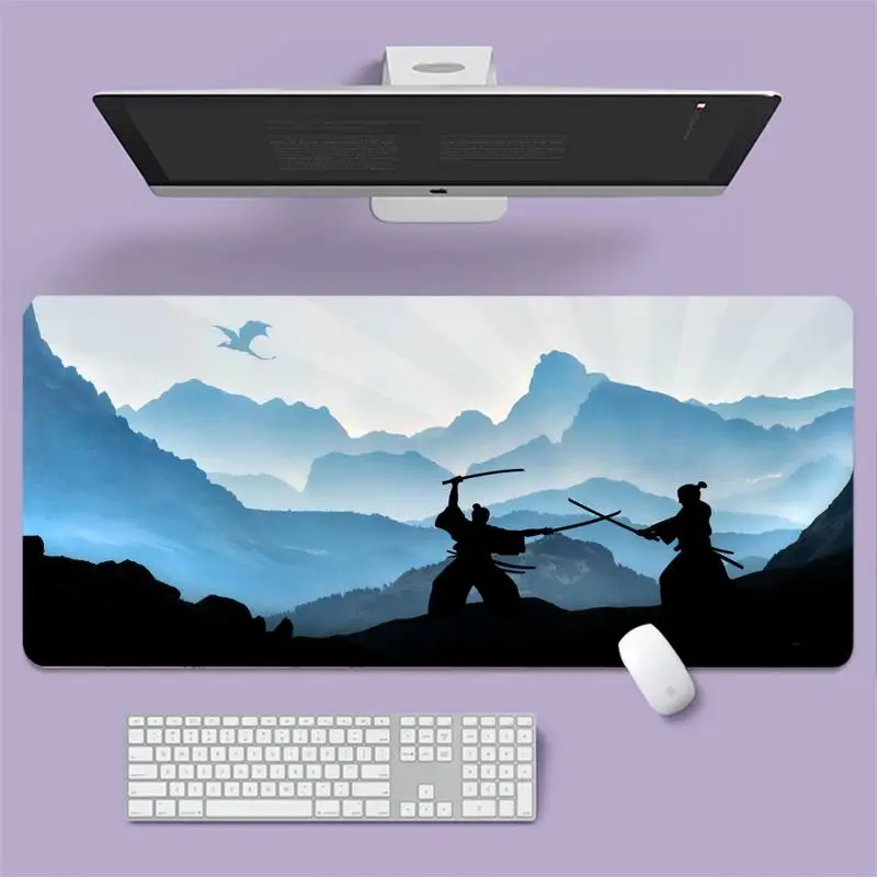 Японский удобный коврик для мыши Bushido Samurai игровой большой ноутбук XL Нескользящий