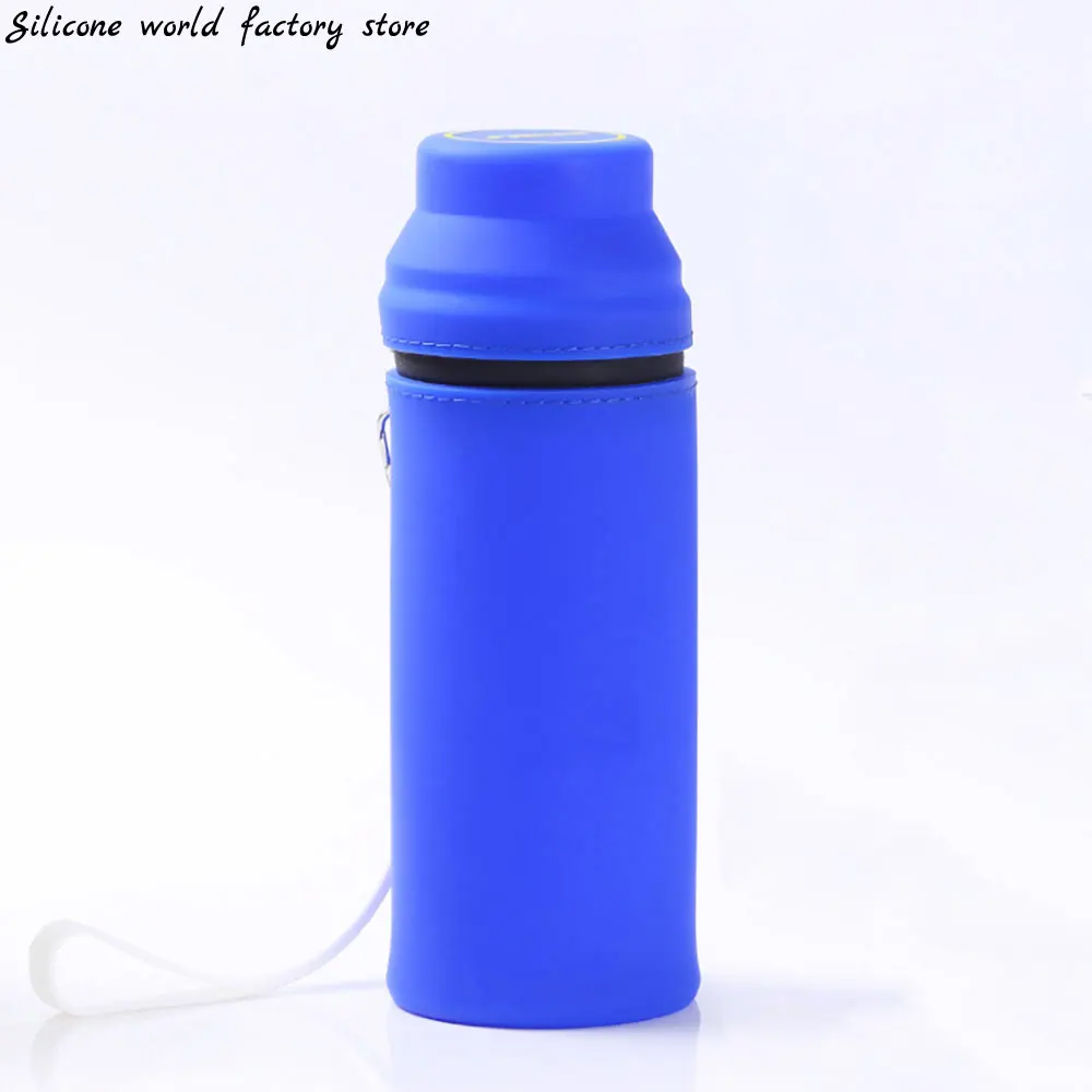 

Silicone world Portable Bottle Cooler Sleeves with Zipper Collapsible Water Bottle Cover silicone umbrella Cover anti-fall cover