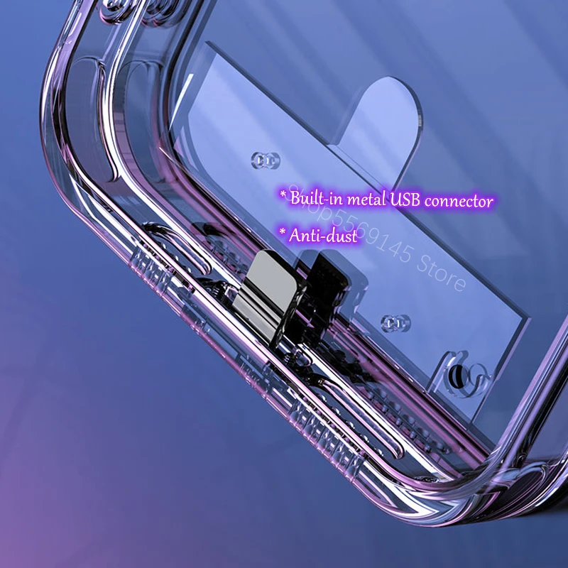 For iPhone 11 12 Pro Transparent TPU Selfie Led Light Phone Case Music Luminous Capa For iPhone 12 Pro Max Clear Back Cover