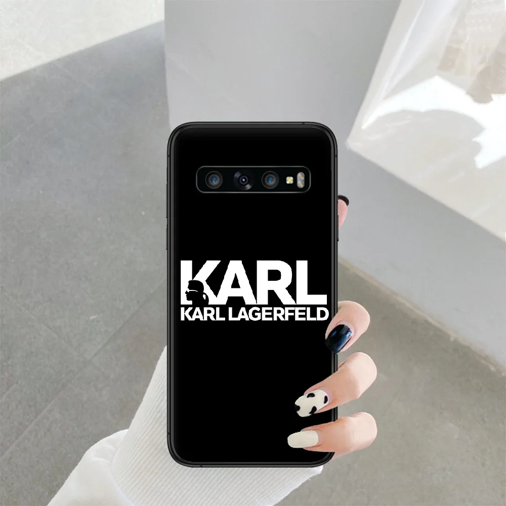 

Famous designer KARLs Phone Case For Samsung Galaxy Note S 8 9 10 20 Plus E Lite Uitra black Back Tpu Bumper Pretty Etui 3D