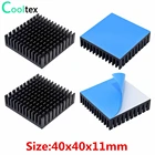 Алюминиевый радиатор-радиатор для электронного чипа, 10 шт., 40x40x11 мм