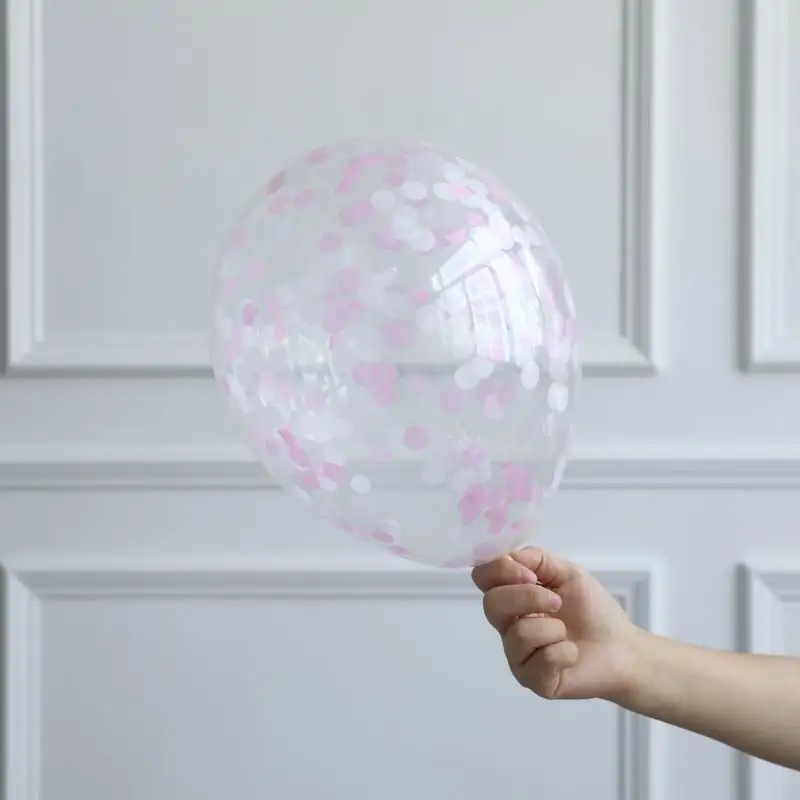 pink white 10 шт./лот, прозрачные воздушные шары, Золотая Звезда, конфетти из фольги, прозрачные воздушные шары с днем рождения, детский душ, украшения для свадебной вечеринки - Цвет: pink white