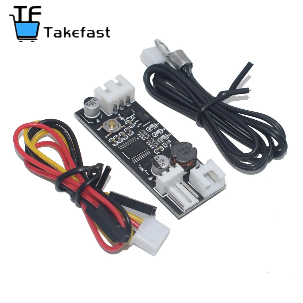 Один 12V 0.8A DC PWM 2 3 провод вентилятора Контроль температуры Скорость контроллер для