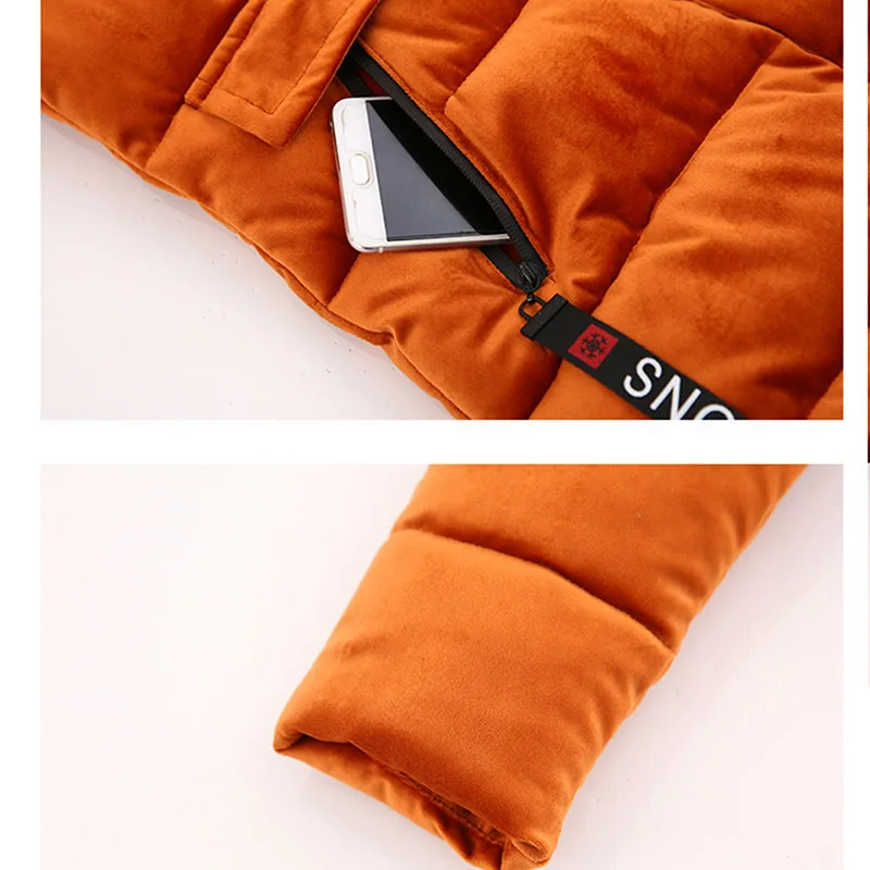 Зимние куртки новинка 2019 теплые длинные вельветовые пальто с капюшоном и густым