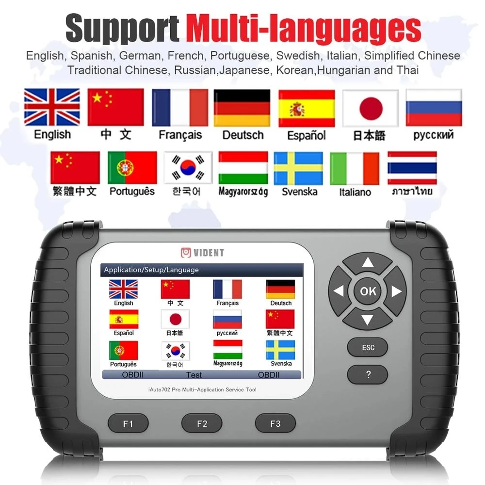 Видент iAuto702 Pro 702Pro OBD2 диагностический инструмент ABS/СРС/SAS/TPMS/EPB/масляный