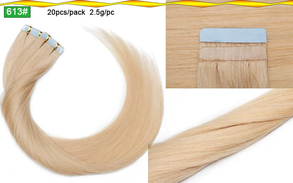 SEGO1"-24" 2,5 г/шт. 10/20 шт. волосы на Клейкой Ленте имитирующей кожу волосы, прямые, лента(с чешуйками в одном направлении), опт, не Волосы remy двусторонний скотч волосы для увеличения объема