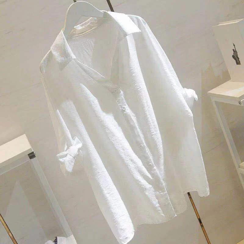 Рубашка женская с длинным рукавом Повседневная Свободная блузка в полоску