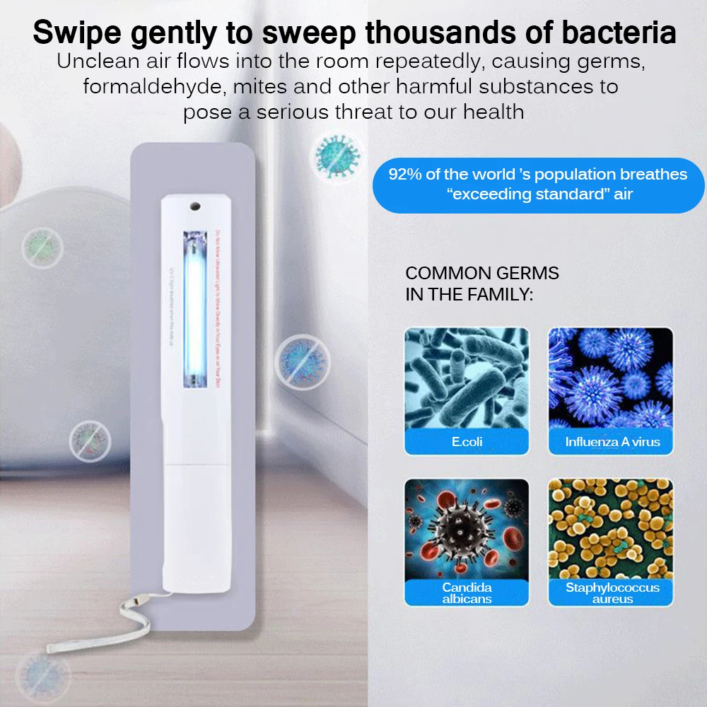 USB портативный УФ стерилизатор дезинфекционный стержень личная гигиена дорожный