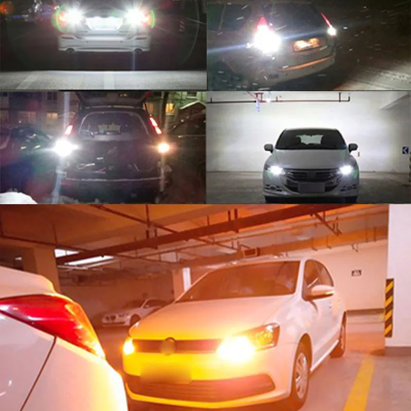 Светодиодная лампа CanBus S25 1156 BA15S P21W BAU15S PY21W 1157 BAY15D P21/5W T20 LED 7440 W21W WY21W для