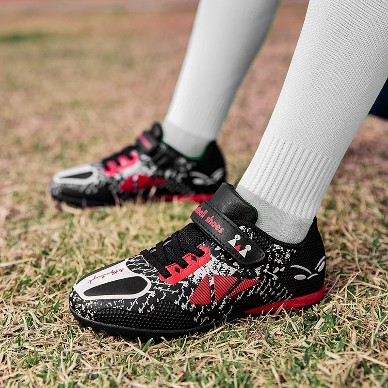 

2021 football shoes children's lace-up men's football shoes non-slip children's training football shoes