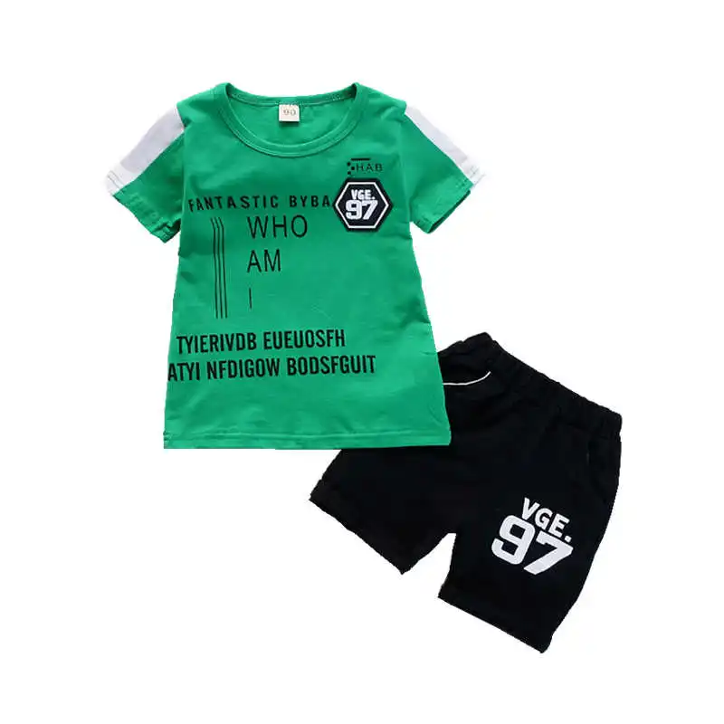 

New Summer Children Boys Girls Clothing Suit Baby Cotton Clothes Kids Catoon T Shirt Shorts 2Pcs/sets Infant Casual Sportswear