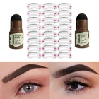 Набор для создания пудры для бровей, водостойкая пудра для бровей, набор трафаретов для бровей, натуральный карандаш для бровей