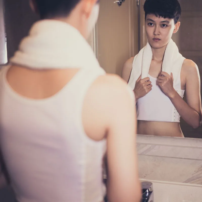 HaleyChan летняя дышащая сетчатая компрессионная нагрудная Обложка для Tomboy Trans