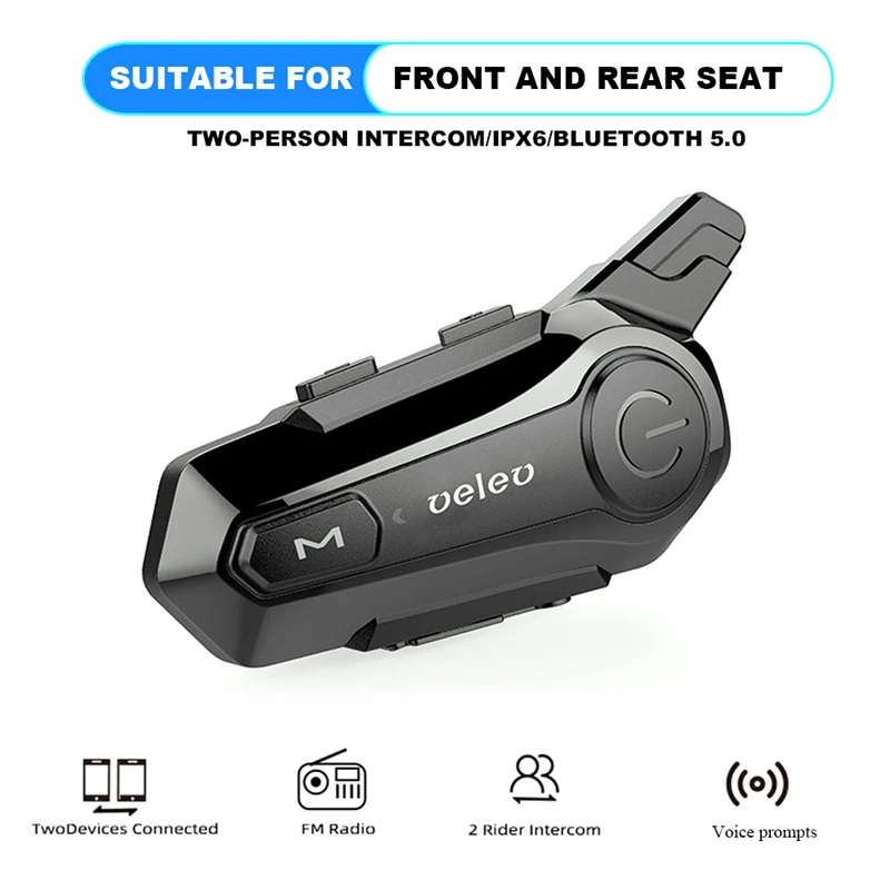 

Motorcycle Wireless Helmet Intercom Outdoor Riding Bluetooth Headset with Super CVC Noise Reduction E1