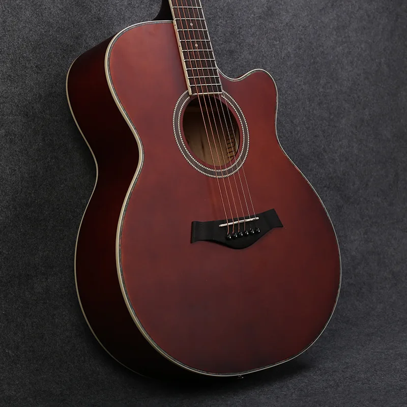 Акустическая гитара 40 дюймов для концертов фолк акустическая 6 струн красный