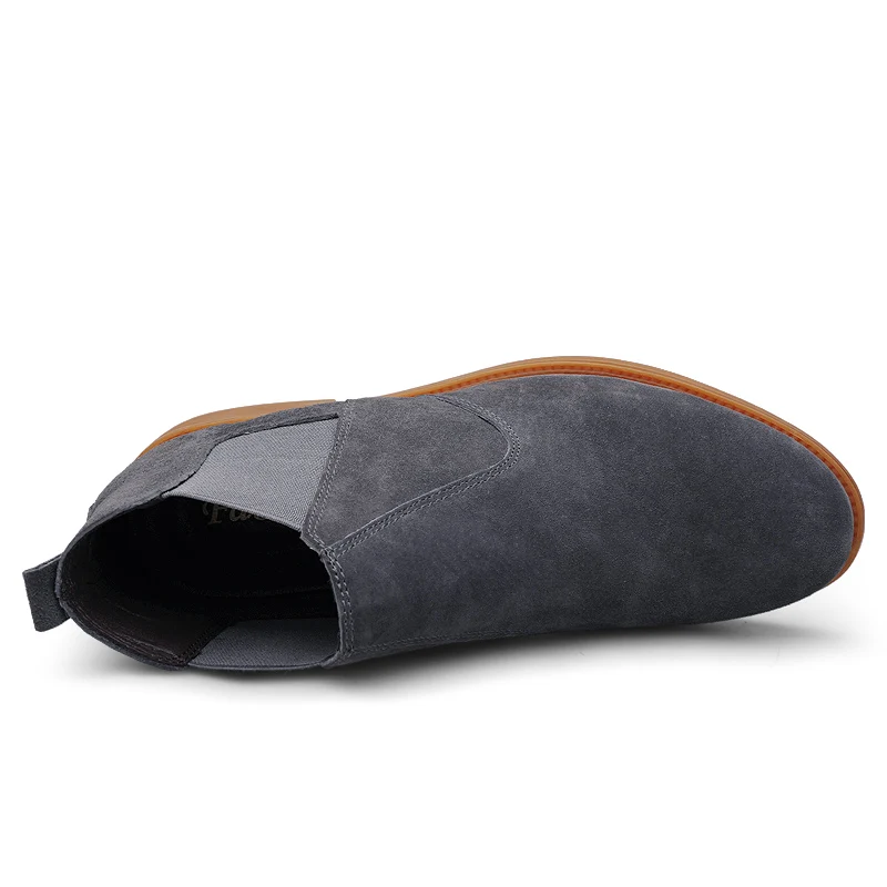 Мужские ботинки челси 2020 Мужская Осенняя обувь замшевые кожаные ботильоны